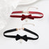 Bow Necklace for Women Red Bow Choker Black Ribbon Necklace Pearl Pendant Necklace Cute Bow Knot Necklace for Girls Christmas Gifts...