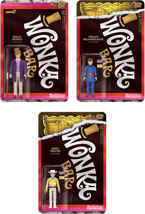 Super7 Willy Wonka and The Chocolate Factory Willy Wonka - 3.75" Willy Wonka Action Figure with Accessory Classic Movie Collectibles...