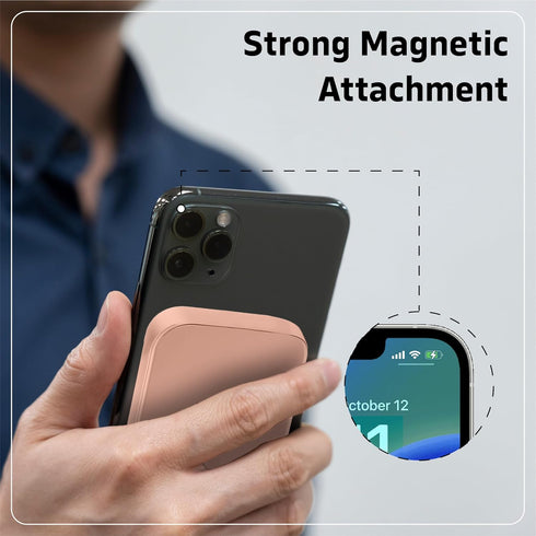 Magnetic Power Bank Battery Pack 10000mAh Wireless Portable Charger, Fast Charger, USB-C Cable, for iPhone 15/14/13/12 Series, (Pink)...