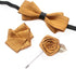 Bow Tie and Pocket Square Lapel pin Set for Wedding Formal(total 3 Pieces)...