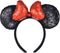 A Miaow 3D Black Mouse Sequin Ears Headband MM Glitter Butterfly Hair Clasp Park Supply Adults Women Photo Accessory...