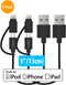 HomeSpot 2-in-1 8pin & Micro USB Cord, 5" (13cm) Short Cable (2 Pack - Black)......