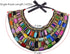 Alilang Black Tribal Large U Shaped Draped Multicolour Rainbow Beads Statement Necklace...