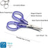 PAFASON Sharpest & Precise Stainless Steel Curved Straight Thread Yarn Fabric Cutting Mini Scissors with Protective Cover - Ideal for Embroidery Q...