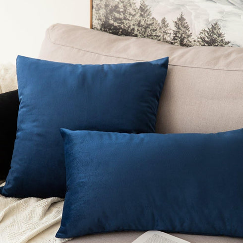 MIULEE Velvet Pillow Cover Soft Luxury Decorative Throw Pillow Cover Single Rectangle Cushion Case for Couch Sofa Bedroom Car Decor,12x20 Inch Dar...