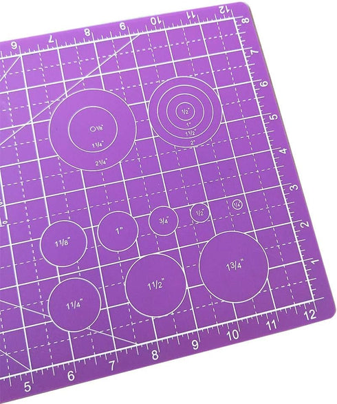 KC GLOBAL A4 (13"x9") Professional Grade Self-Healing Cutting Mat (Purple) - Odor-Free, Double-Sided, Eco-Friendly, Non-Slip, Premium Desk mat for...