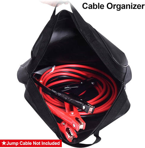 TOPDC 15.7"x12.6" Tools Cable Bag, Jumper Cable Bag, Storage & Organizer for Cables, Cords, and Hoses Including EV Charging Cables for Electric Ve...