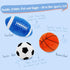June Garden 3" My First Basketball - Plush Baby Squeaky Sensory Toy - Safe Soft Sports Toy for Infants Boys and Girls...