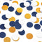 Navy Blue White Gold Confetti Birthday Decorations for Boys Glitter Paper decor Sprinkles Biodegradable Table Confetti Round for Graduation Weddin...