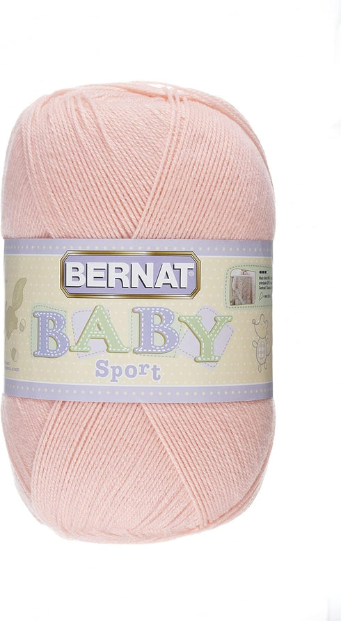 Bernat Baby Sport BB Peach Blossom Yarn - 1 Pack of 12.3oz/350g - Acrylic - #3 Light - 1256 Yards - Knitting/Crochet......