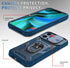 Case for iPhone 13 PRO MAX, Camera Cover Phone Case with Rotation Ring Stand for Apple iPhone 13 PRO MAX - Blue...