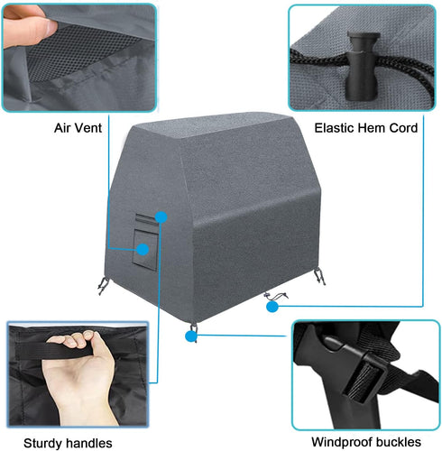 SIRUITON Kids Water Table Cover Fit Step2 Rain Showers Splash Pond Water Table,Waterproof Dust Proof Anti-UV Outdoor Toys Cover-Cover only-Grey...