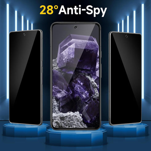 LYWHL 2 pack Google Pixel 8 Privacy Screen Protector with 2 pack Camera Lens Protector, Anti Spy Easy Installation Tempered Glass for Google Pixel...