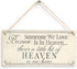 Meijiafei Because Someone We Love is in Heaven… There’s A Little Bit of Heaven in Our Home - Bereavement/Sympathy Rememberence Gift Sign 10"x5"...