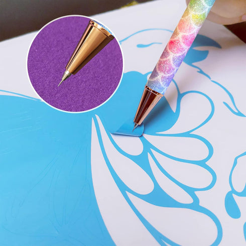 2 Pack Craft Weeding Pens, Essential Adhesive Vinyl Tool, Precision Needle Retractable Pin Pen for Craft Weeding, Vinyl Air Release or Car Punctur...