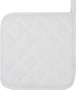 100% Cotton Kitchen Everyday Basic Terry Pot Holder Heat Resistant Coaster Potholder for Cooking and Baking Set of 5 White...