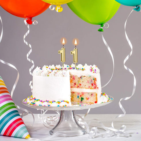 11th Birthday Candles Cake Number Candles Happy Birthday Cake Candles Topper Decoration for Birthday Wedding Anniversary Celebration Favor, 3.54 I...