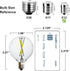 6 PCS G50 LED Bulbs, 2W Equals 20W E12 Base Edison Bulb, Daylight White Light, Clear Glass LED Bulb for Outdoor Patio String Light Pendant Light C...