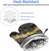 Black and White Marble Oven Mitts (Set of 2) are Heat Resistant and Sturdy for Kitchen, Cooking, Baking, Grilling and More....
