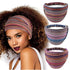CAKURE Boho Wide Headbands African Head Wraps Stretchy Hairbands Stripe Turban Head Bands for Women and Girls Pack of 3 (Set1)...