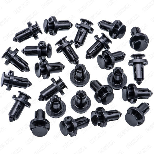 Rexka 25pcs Splash Shield Under Cover Mud Guard Wheelhouse Liner Bumper Cover Push Type Retainer Clip for Nissan 01553-09241 240SX Maxima Subaru F...
