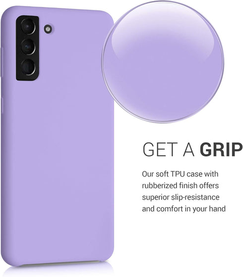 kwmobile Case Compatible with Samsung Galaxy S21 Plus Case - TPU Silicone Phone Cover with Soft Finish - Lavender...