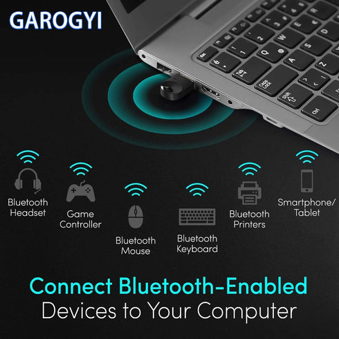 Bluetooth 5.1 Adapter for PC, USB Bluetooth Dongle 5.1 EDR, for Desktop, Laptop, Mouse, Keyboard, Printers, Speakers, Headphones, Supports Windows...