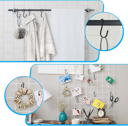 30 Pack Small S Hooks for Hanging Spoons Pans Pots Utensils Kitchenware, Metal S Hooks for Hang Clothes Bags Towels Plants, apply Bathroom Bedroom...