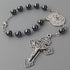 Saint Michael Evil Protection One Decade Catholic Rosary for Car or Truck Rearview Mirror (Anti-Silver Car Rosary)...