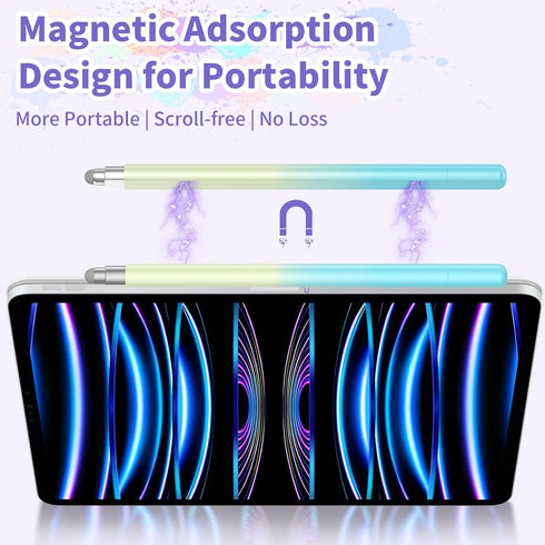 Stylus Pens for Touch Screens, High Precision 2-in-1 Disc Stylus Pen with Magnetic Adsorption, Compatible with iPad/iPhone/Tablets/Android and All...