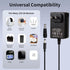 12V 2A Power Adapter Charger AC 12V Regulated Power Supply DC in 12 Volts 2000mA Power Cord with 10 Interchangeable DC Plug for 1A 1.1A 1.2A 1.3A ...