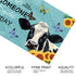 EMOHAT Metal Tin Sign Sunflowers Animal Cow Flower Decoration Cows Wall Art Inspirational Posters Rustic Farmhouse Wall Decor Living Room Bathroom...