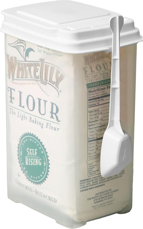 Buddeez Flour and Sugar Container - 3.75 Quart All Purpose Kitchen Organization and Storage Unit, Large Food Storage Container For Kitchen and Org...