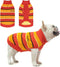 BEAUTYZOO Small Dog Sweater- Striped Pet Sweaters for Spring Summer Dog Clothes, Turtleneck Pullover Knitwear for Small Medium Large Dogs, Warm Co...