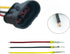 5 Kit 3 Pin Way Car Waterproof Electrical Connector Plug Male Female Wire Cable Connector Plug with Wire AWG Marine...