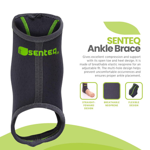 Ankle Brace for Men & Women- Compression Support for Sprained Ankles & Plantar Fasciitis, Elastic Neoprene Slim Sleeve for Jogging & Running, Ankl...
