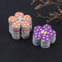 FENICAL Wooden Buttons 2cm Colorful Flowers 2 Holes Buttons Sweater Buckles Sewing Craft Scrapbooking DIY Buttons 50 Pcs (Random Color)...