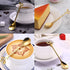 AnSaw 20-Pieces 4.7-Inch Small Coffee Spoons With Leaf Handle(Gold)...