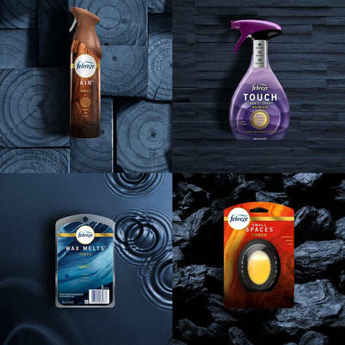 Febreze Small Spaces, Plug in Air Freshener Alternative for home, Odor Fighter Air Freshener, Ocean Scent,25 fl. oz, Pack of 4...