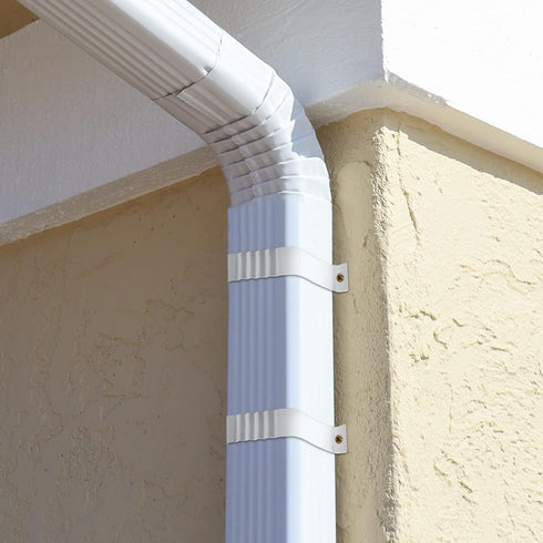Downspout Adapter Gutter Downspout Strap 2x3 White Leader Strap 2x3 (White)...