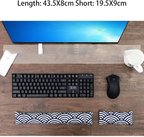 Ergonomic Wrist Rest Bean Bag for Computer Mouse,Memory Foam Wrist Support Pillow Rest Cushion Mat Mousepad for Pain Relief of Tendinitis, Carpal ...