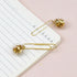 10PCS Paper Clips Office Note Paper Clamp Mini Clothespin Paperclips with Crystal Ball for Paper Organizer Paperwork (Gold)...