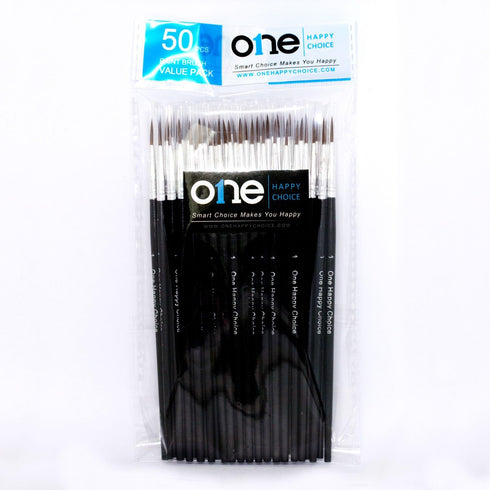 50 Pcs Pack of Synthetic Sable Fine Detail Paint Brushes Set for Miniature, Scale Model, Art Painting in Acrylic, Oil, Watercolor - Pointed Round ...