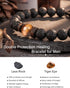 Seyaa Double Protection Natural Stone Bracelet for Men Teen Boys, Tiger Eye Black Onyx 8mm Handmade Bead Bracelet Crystal Bracelet Bring Luck...