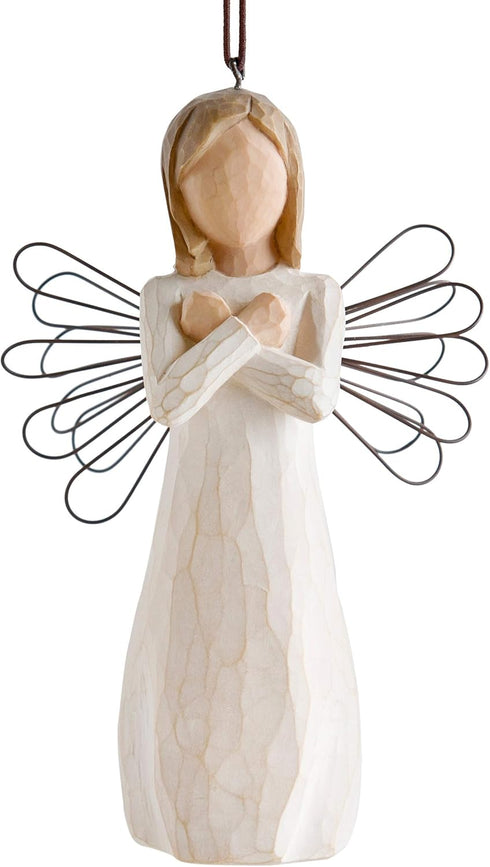 Willow Tree Sign for Love Ornament, Sculpted Hand-Painted Figure...