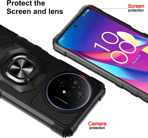 for TCL 50 XL 5G Phone Case TCL 50 XL NXTPAPER 5G with Tempered Glass Screen Protector,Military Grade Heavy Duty Shockproof Protective Cover,with ...