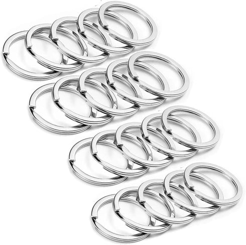 20Pcs 1.18 inches (30 mm), Heavy Duty Key Ring, Key Rings Bulk, Split Key Ring, Key Rings for Keychains, for Car Home Large Metal Dog Ring Tag Lan...