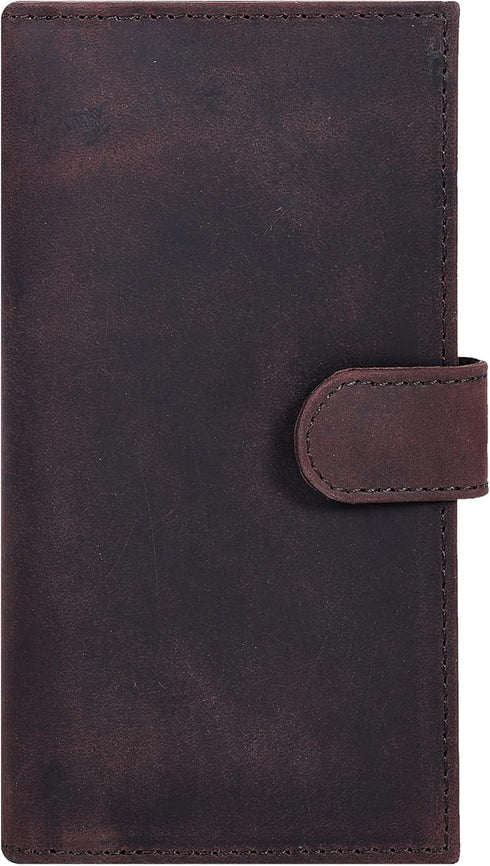 Oak Leathers Checkbook Cover Slim Minimalist For Men with RFID Blocking Credit Card Holder Wallet...