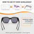 FEISEDY Women Men Polarized Fit Over Sunglasses Oversized Trendy Square Cat Eye Wear Over Glasses B2849...