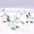 Set 3 Dinosaurs Miniature Figurines Hand Blown Color Glass Art Animals Collectible Gift Home Decor, Clear Green...